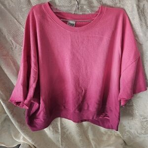 Victoria secret size xlarge cropped short-sleeved sweatshirt